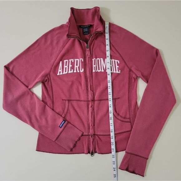 Abercrombie and Fitch Women's Maroon Full-zip Long Sleeve Jacket - Picture 4 of 10